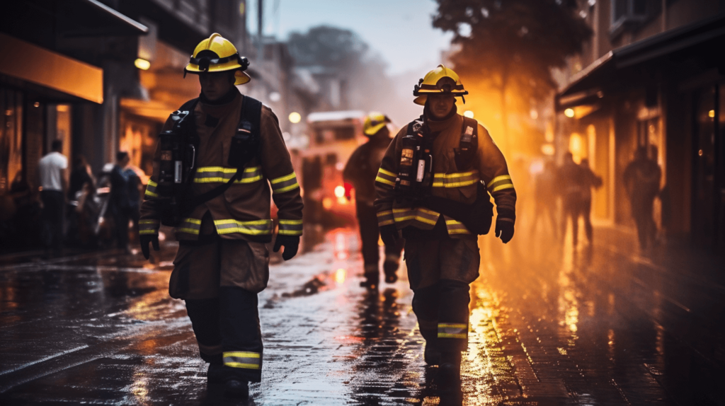 This depicts an image of a Fire fighter in Sydney, they are known as exempt workers meaning they do not have to engage in work capacity assessments. 